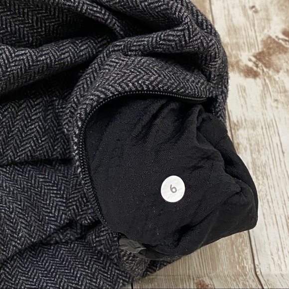 LULULEMON ATHLETICA Heathered Herringbone Black Think Fast Long Sleeves Size 6 - Picture 12 of 16